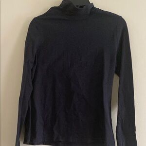 Black Long Sleeve Turtleneck Top